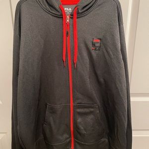 Fila Hoodie with cell phone pocket and hand pockets. XXL